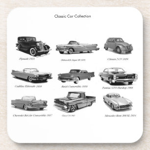 Klassisches Autobild für harten Kunststoff-Unterse Getränkeuntersetzer