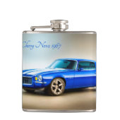 Klassisches Autobild für Vinyl-Wrapped-Flask Flachmann (Vorderseite)