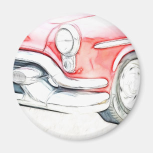 Klassisches Autorot Magnet