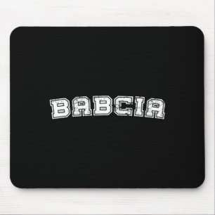 Klassisches Babcia-Varsity-College-Style-Grafik Mousepad