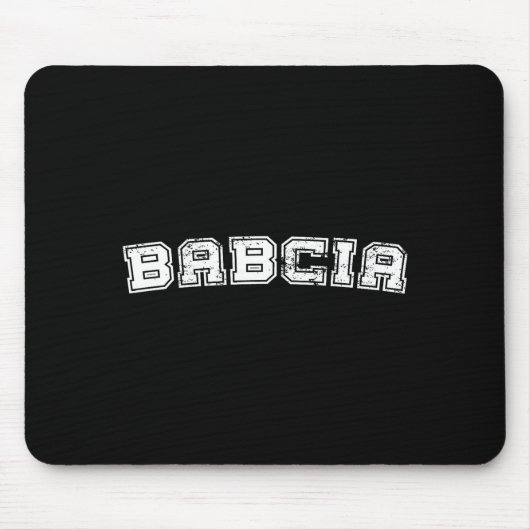 Klassisches Babcia-Varsity-College-Style-Grafik Mousepad (Vorne)
