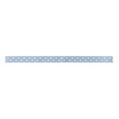 Klassisches Baby Blue and White Dots Muster Satinband (Vorderseite)