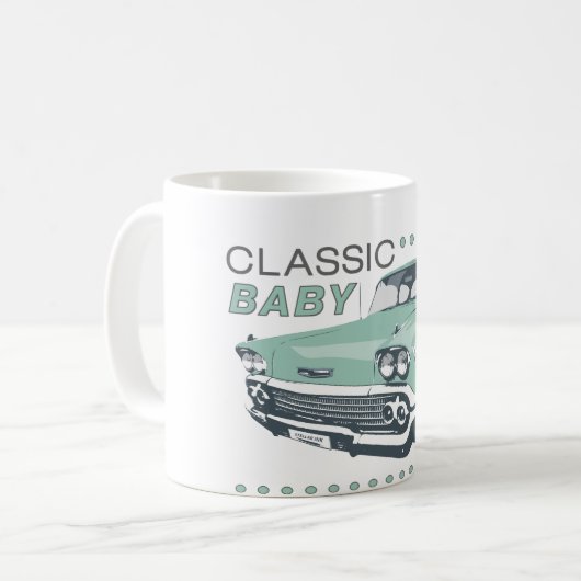 Klassisches Baby-Grün Kaffeetasse (Vorderseite Links)
