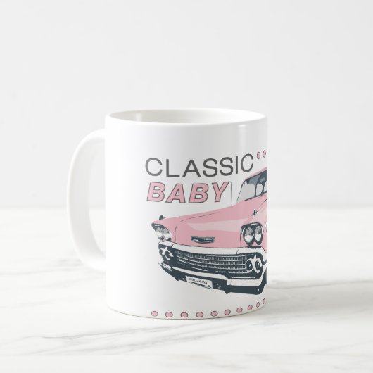 Klassisches Baby-Rosa Kaffeetasse (Vorderseite Links)