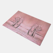 Klassisches Ballett Feminine Rosa Tänzerschuhe Fußmatte (Schrägansicht)