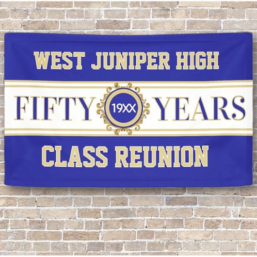 Klassisches Banner zur 50. Jubiläumsfeier