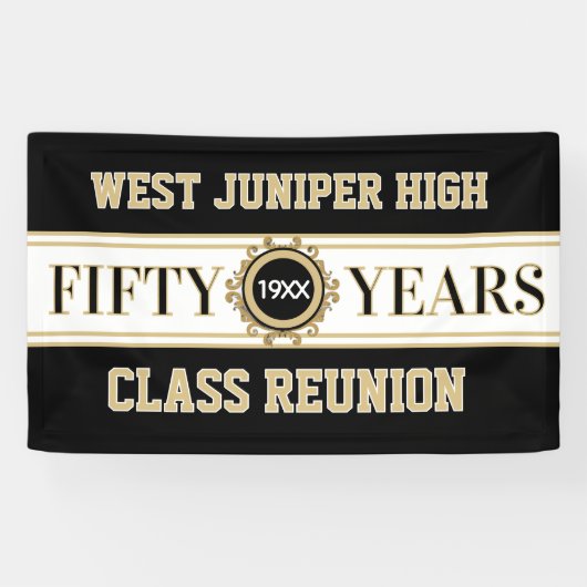 Klassisches Banner zur 50. Jubiläumsfeier (Horizontal)