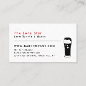 Klassisches Bar & Grill-Logo, Pub/Brauerei Visitenkarte (Rückseite)