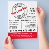 Klassisches Bar & Grill-Logo, Werbung in Pub/Braue Flyer (Hand)
