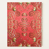 Klassisches Barockjahr mit Gold und Rot Planer (Rückseite)