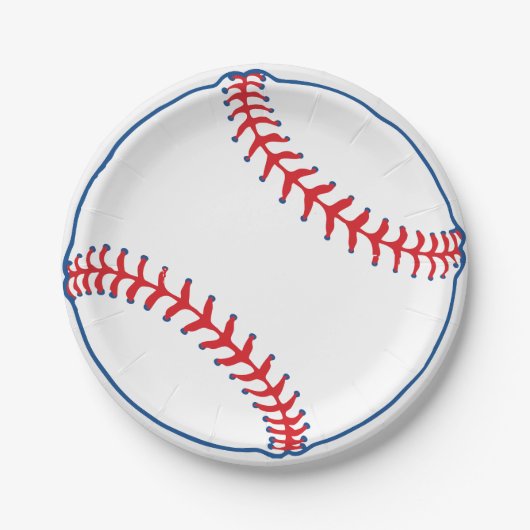 Klassisches Baseball-Design, lustige Baseball-Part Pappteller (Vorderseite)