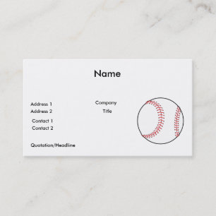 klassisches Baseball-Design Visitenkarte