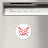 Klassisches Baseball-Emblem Magnet (In Situ (Geschirrspüler))