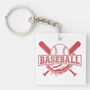 Klassisches Baseball-Emblem Schlüsselanhänger