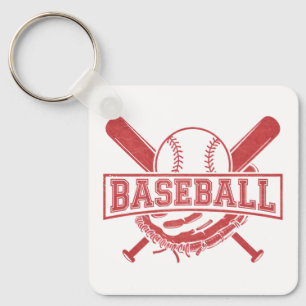Klassisches Baseball-Emblem Schlüsselanhänger