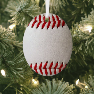 Klassisches Baseball- und Softball-Rotsticken Ornament Aus Metall