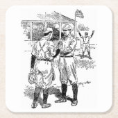 Klassisches Baseball-Untersetzer-Set Rechteckiger Pappuntersetzer (Vorderseite)