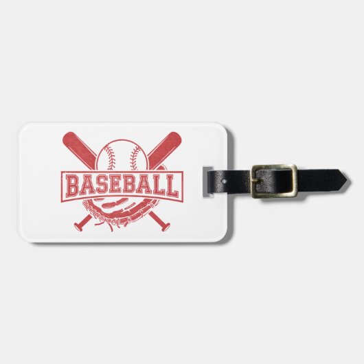 Klassisches BaseballEmblem Gepäckanhänger (Vorderseite horizontal)