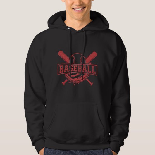 Klassisches BaseballEmblem Hoodie (Vorderseite)