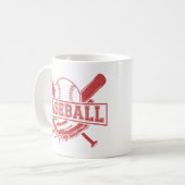 Klassisches BaseballEmblem Kaffeetasse (Vorderseite Links)
