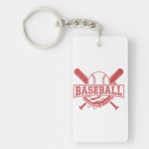 Klassisches BaseballEmblem Schlüsselanhänger