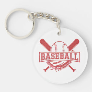 Klassisches BaseballEmblem Schlüsselanhänger