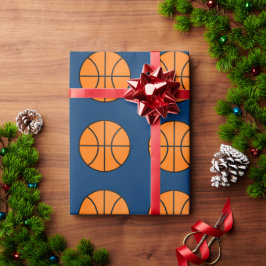 Klassisches Basketballsportpapier zum Geburtstag Geschenkpapier
