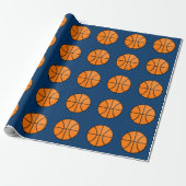 Klassisches Basketballsportpapier zum Geburtstag Geschenkpapier (Ungerollt)