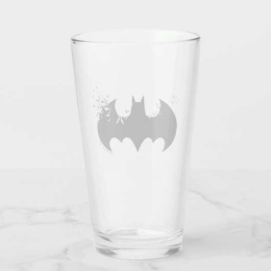 Klassisches Batman-Logo Glas (Rückseite)