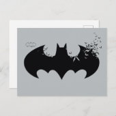 Klassisches Batman-Logo - Lösung in Fledermäuse Po Einladungspostkarte (Vorne/Hinten)
