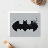 Klassisches Batman-Logo Mitteilungskarte (Vorderseite/Rückseite Beispiel)