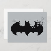 Klassisches Batman-Logo Mitteilungskarte (Vorne/Hinten)