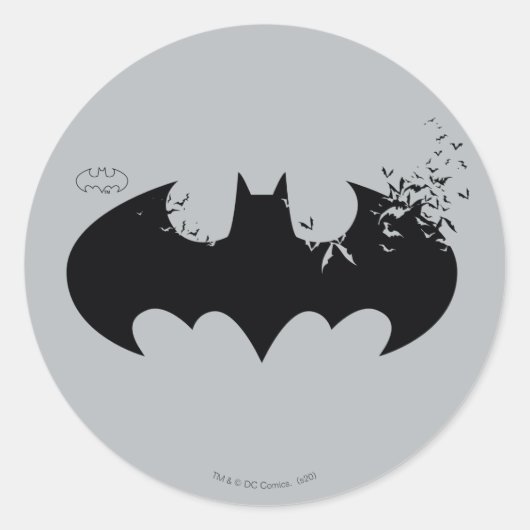 Klassisches Batman-Logo Runder Aufkleber (Vorderseite)