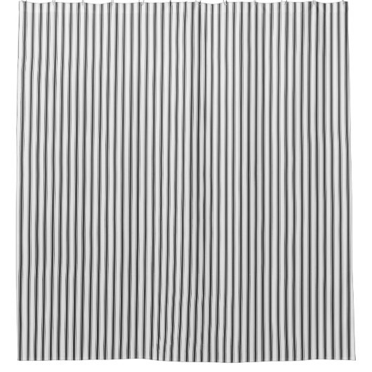 Klassisches Bauernhaus Vintag Ticking Strip Bad Duschvorhang (Vorderseite)