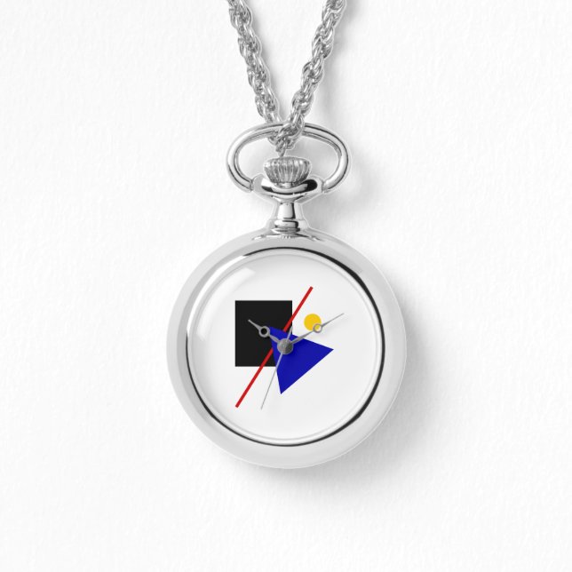 Klassisches Bauhaus Art Necklace Armbanduhr (Vorderseite)