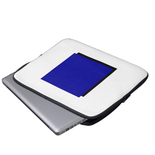 Klassisches Bauhaus Design Blue Square Laptopschutzhülle (Vorne Knopf)