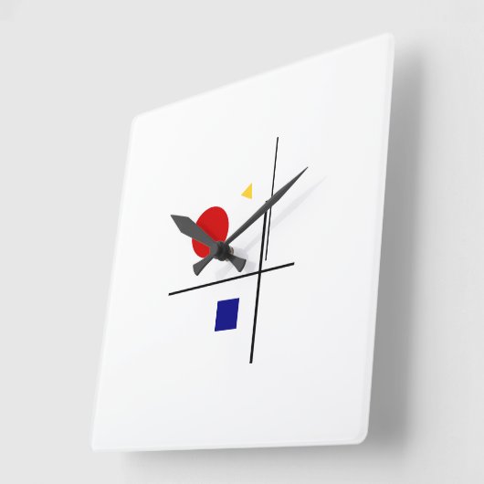 Klassisches Bauhaus-Design Quadratische Wanduhr (Winkel)