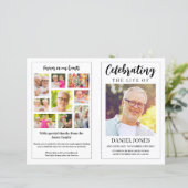 Klassisches Beerdigungsprogramm für Männer (Stehend Vorderseite)