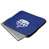 Klassisches Behieltest-Kronensymbol auf Navy Blue Laptopschutzhülle (Vorne Knopf)