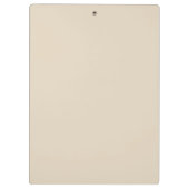 Klassisches Beige Cream Monogramm Klemmbrett (Rückseite)
