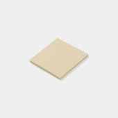 Klassisches Beige Einheitsfarbe Minimalistisch  Post-it Klebezettel (angewinkelt)