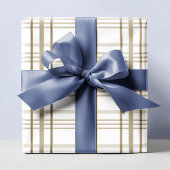 Klassisches Beige Kariertes Muster Geschenkpapier