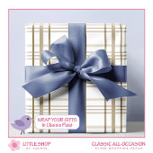 Klassisches Beige Kariertes Muster Geschenkpapier