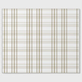 Klassisches Beige Kariertes Muster Geschenkpapier (Flach)