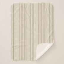 Klassisches Beige Neutrales Ticking-Streifenmuster