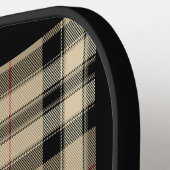 Klassisches Beige- und Schwarz-Kariert-Pickleball- Pickleball Schläger (Linke Seite)