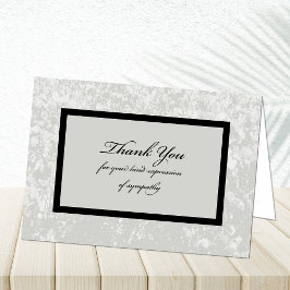 Klassisches Beileid danken Ihnen zu kardieren Dankeskarte