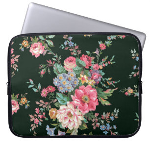 Klassisches Beliebtes Blumen Nahtloses Muster Hint Laptopschutzhülle