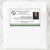 Klassisches, benutzerdefinierbares Visitenkartenla Rechteckiger Aufkleber (Tasche)