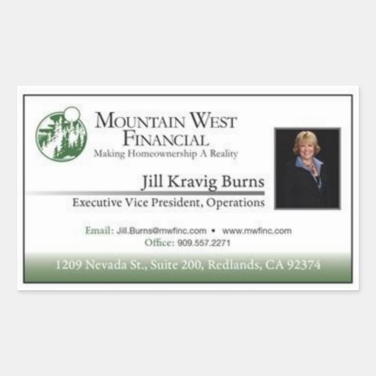 Klassisches, benutzerdefinierbares Visitenkartenla Rechteckiger Aufkleber (Vorderseite)